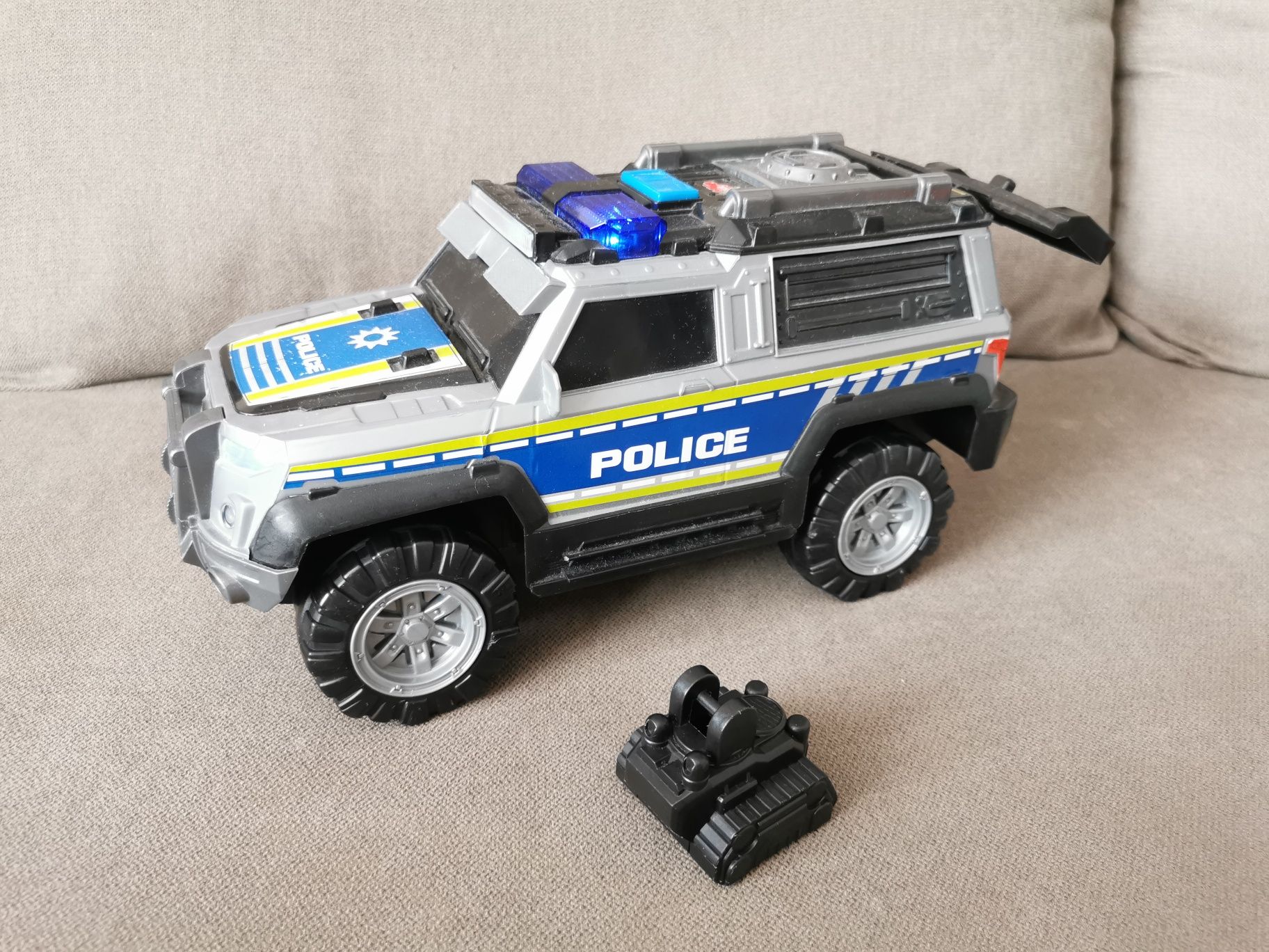 Duże auto policja Dickie toya SUV policyjne samochód 30 cm świeci