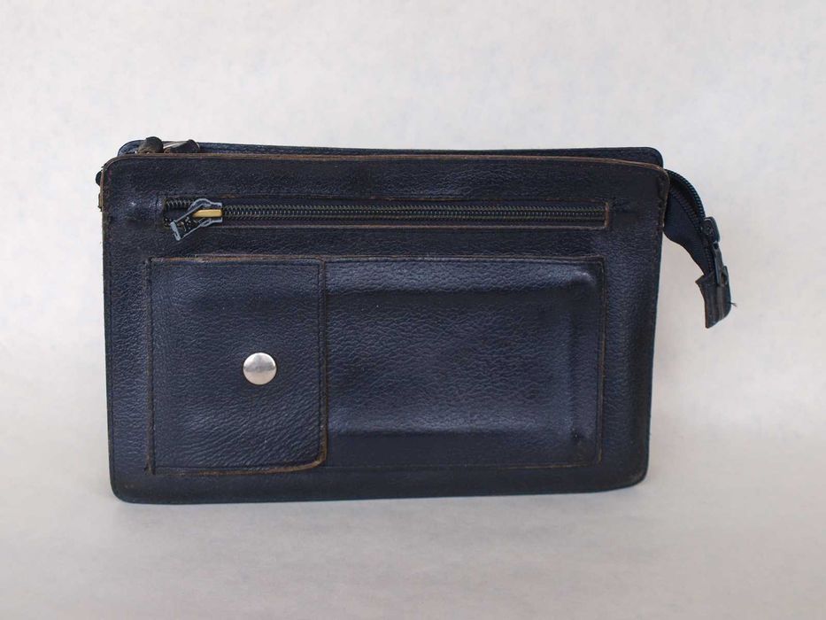 torebka męska na dokumenty, skóra naturalna