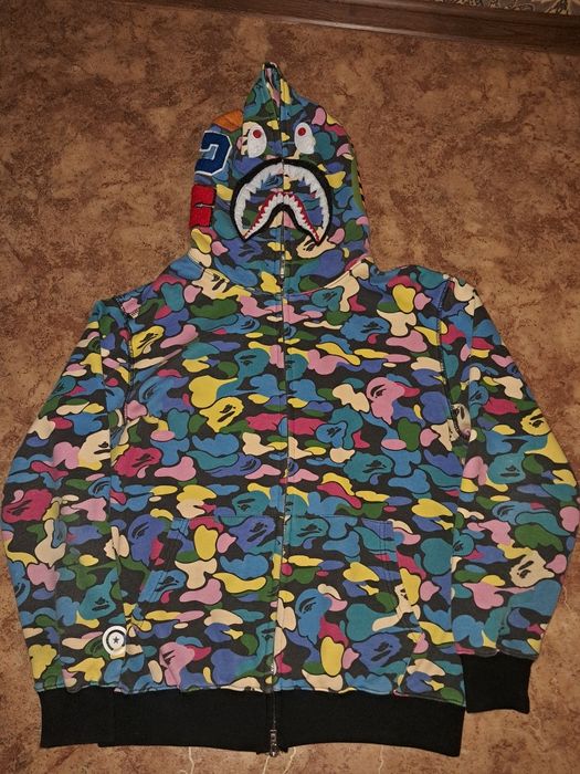 Зип худи bape multicolor