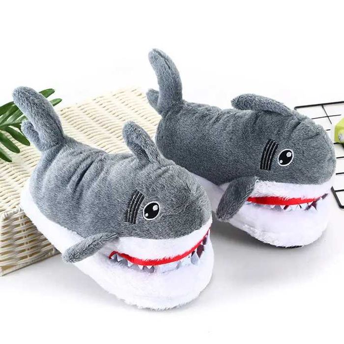 Домашні капці. Тапки-кігурумі Акула Shark для дорослих розмір 38-42