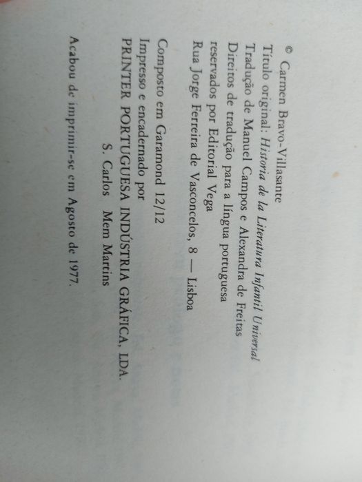 História da Literatura Infantil Universal