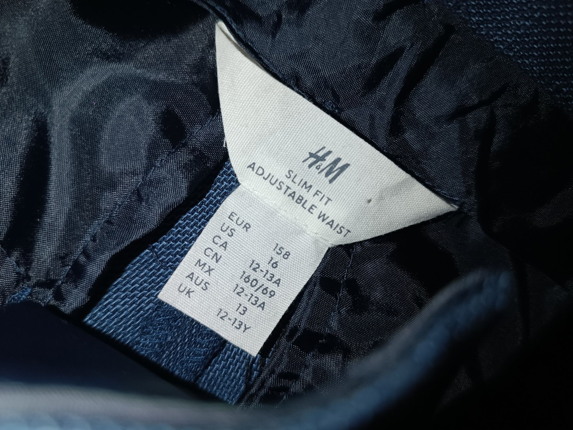Spodnie garniturowe h&m granatowe