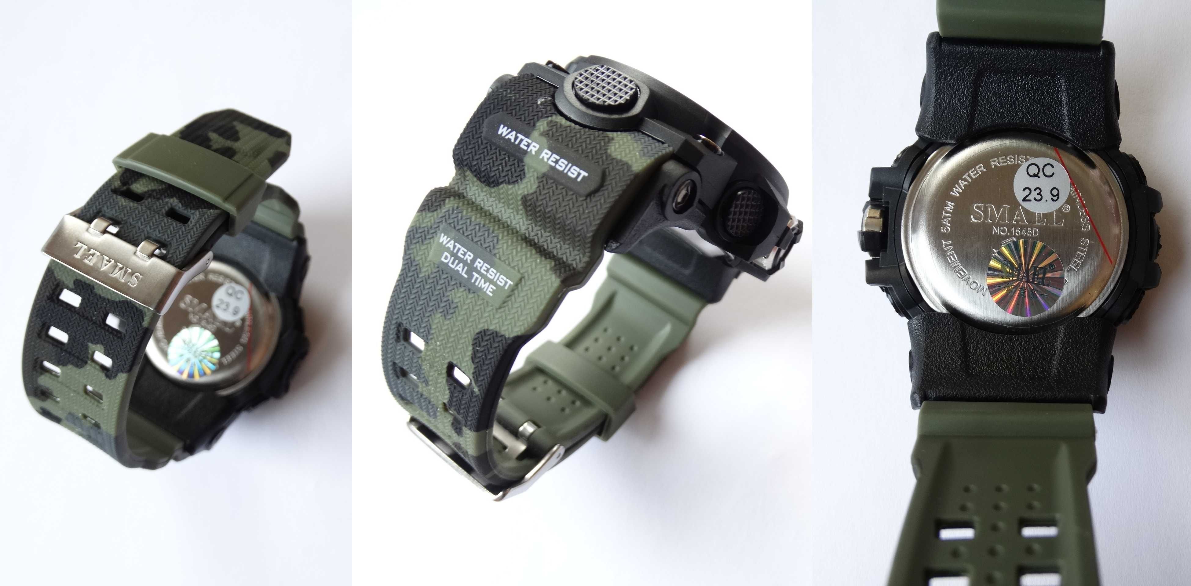 Zegarek militarny męski Smael analogowo cyfrowy LED wodoodporny WR50