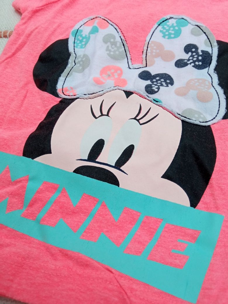 Bluzeczka krótki rękaw Disney Minnie r.80