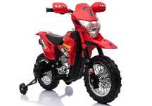 Motor Cross na akumulator Motorek boczne kółka Dźwięki LED dla dzieci