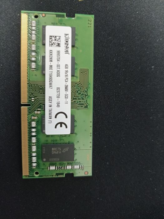 Оперативна пам'ять для ноутбукі Kingstonв ddr4