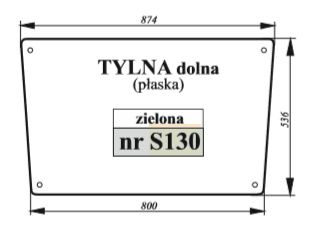 Szyba tylna dolna pasuje do Class/Renault