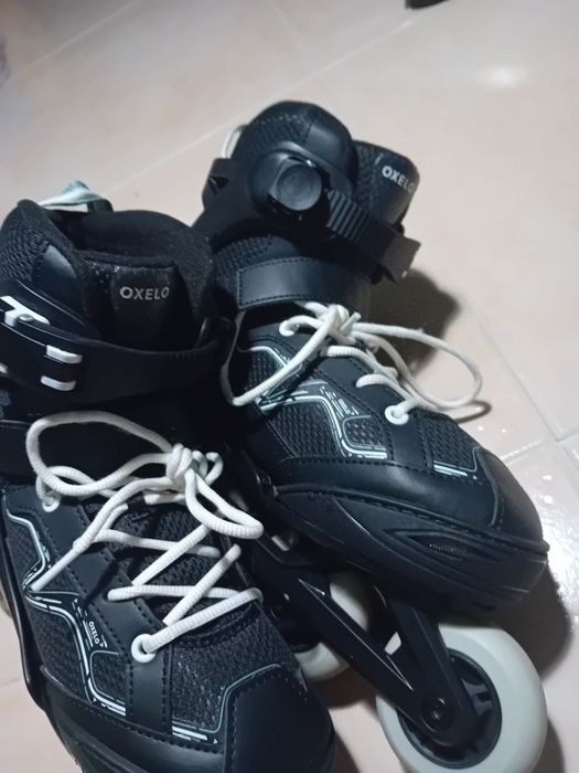 Patins de criança fit 3 jr preto caqui 35-38