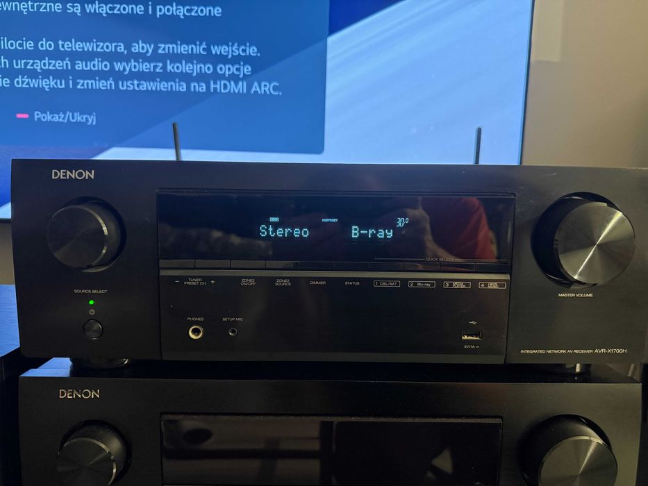 Amplituner Denon AVR-1700H używany w bardzo dobrym stanie,sprawny 100%