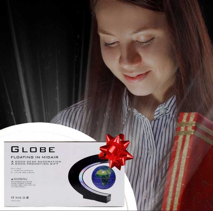 Globus fizyczny dla dzieci nowoczesny LEWITUJĄCY podświetlany prezent