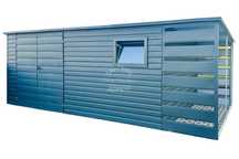 Schowek Domek Ogrodowy 4,5x2m Wiata 1m Brama Dwu Okno Antracyt  ID617