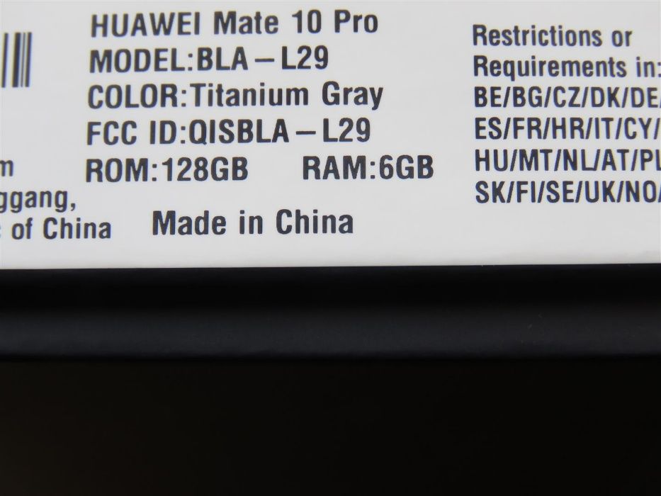 Troco-Huawei Mate 10 Pro,Titanium Gray;6Gb/128Gb;Dual Sim;Video 4K