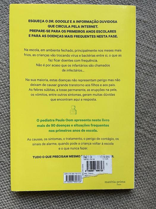 Livro “O infectário” para todos os pais