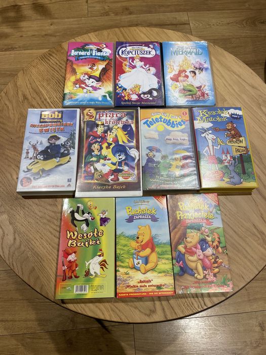 Kasety VHS - bajki 10 kasek plus dvd Koziolek Matołek