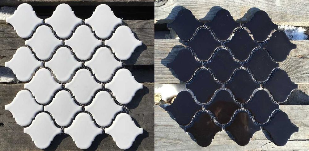 Mozaika arabesco white i arabesco black 25x27,6 firmy DUNIN