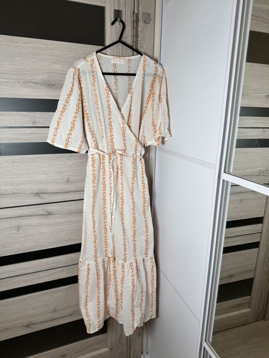 бавовна сукня на запах m максі