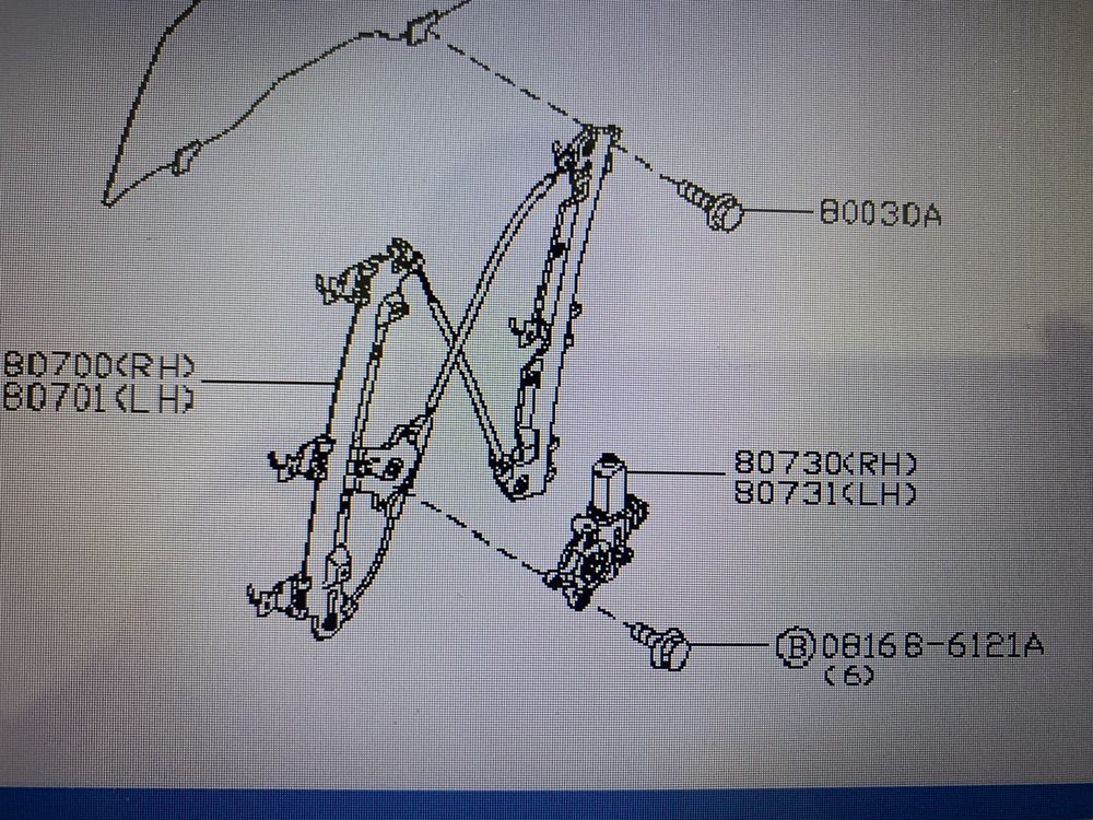 Стеклоподьмник окна левой двери компл с моторчиком Infinit QX 80, Qx56