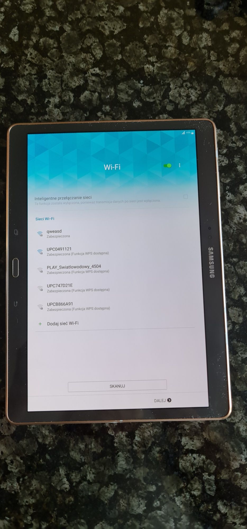 Tablet Samsung Tab S SM-T805
