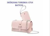 Torebka BATYCKI pudrowy róż NOWA