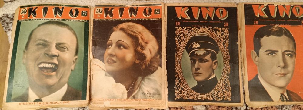Trzy numery tygodnika Kino z 1934r. Kompletne oraz okładka z 1932r.