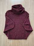 Sweter bordo Stradivarius M 38 golf ciepły bordowy szkoła praca okazja