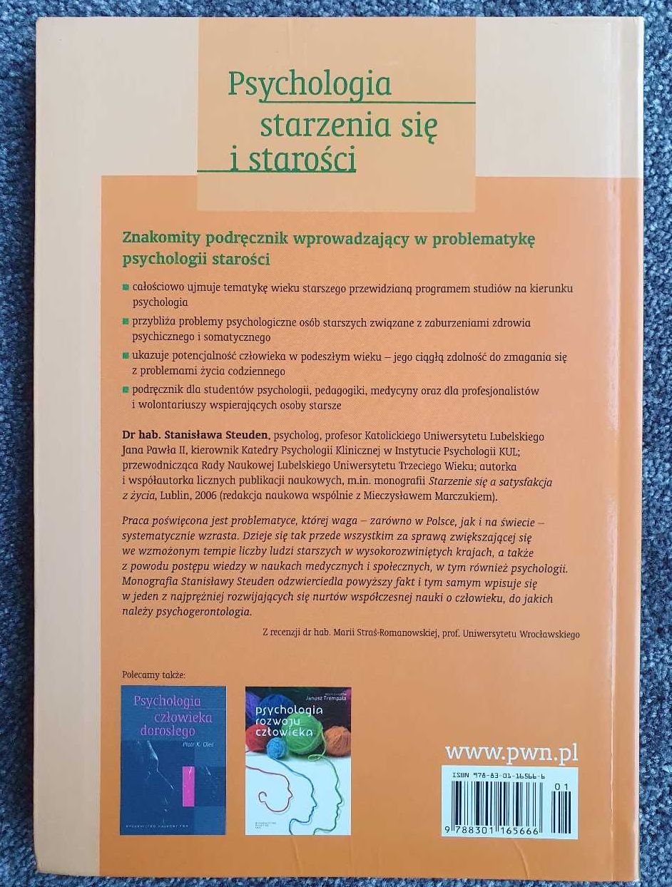 Psychologia starzenia się i starości. Stanisława Steuden