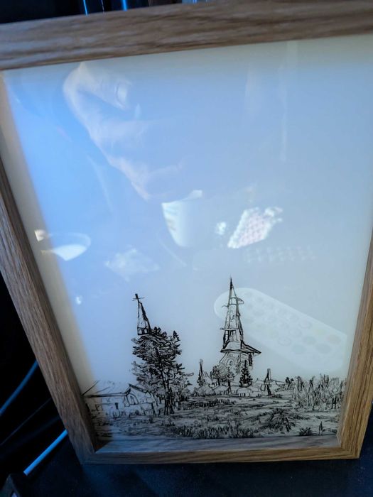 Obraz Malowanie Led Lampka Nocna Księżyc Lampa