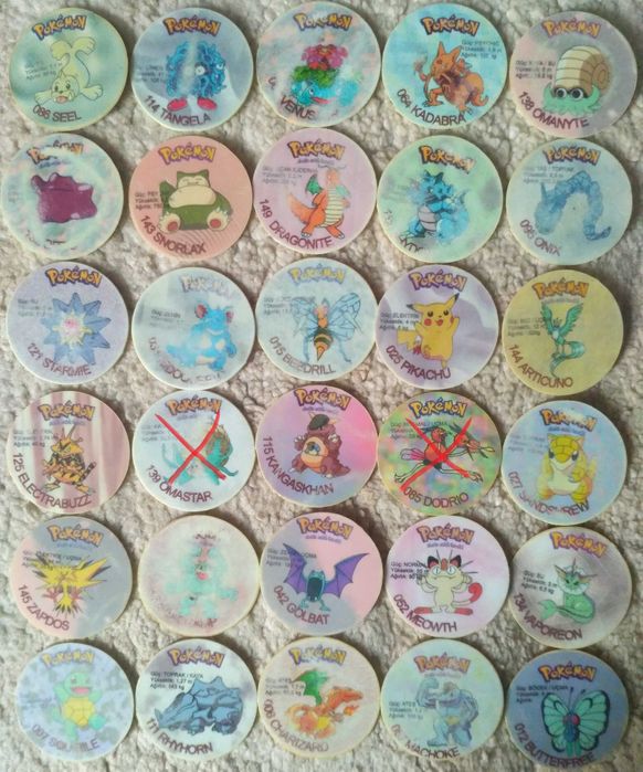 ностальгія з 90-х: рідкісні фішки (кепси) покемон та інші