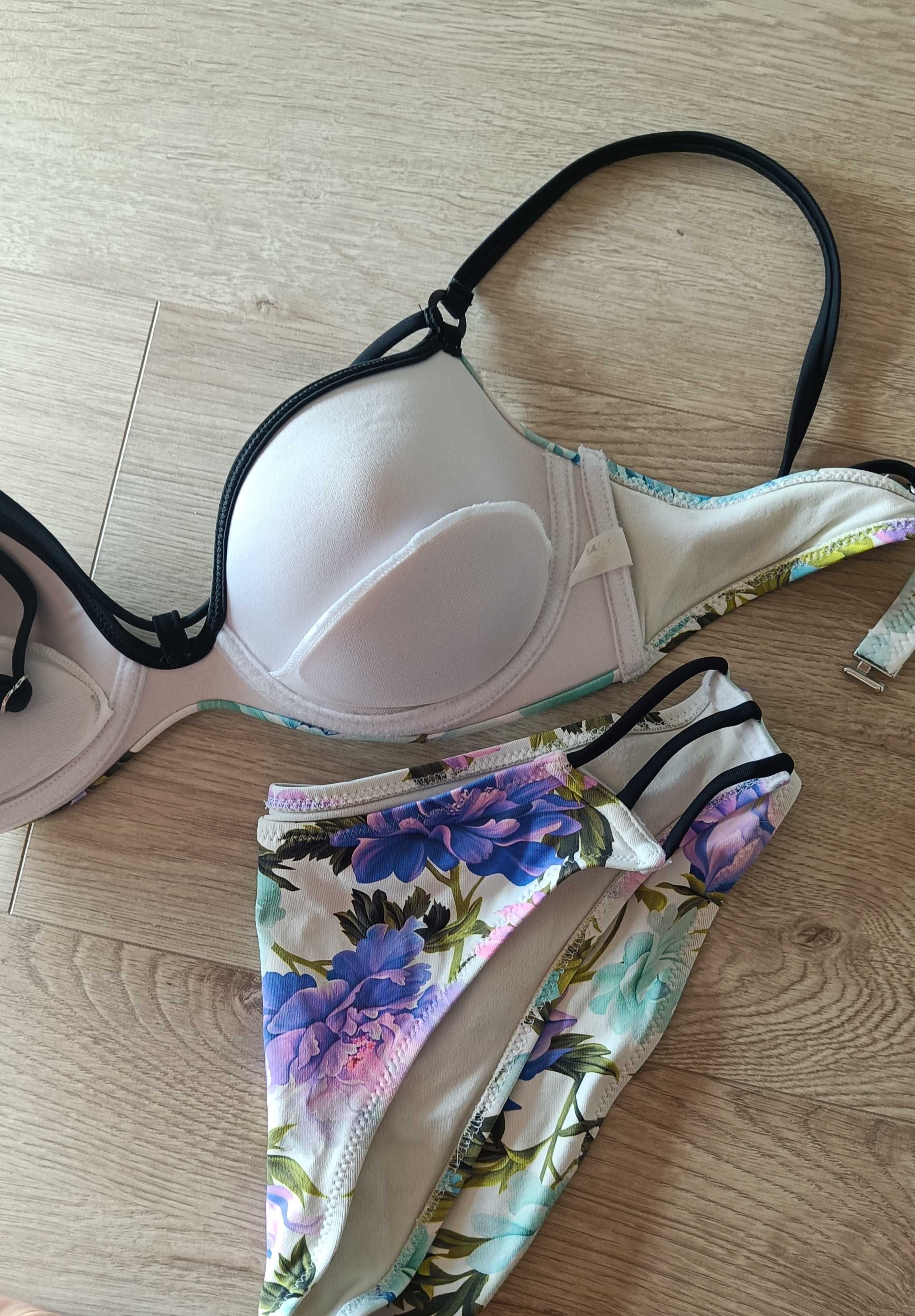Strój kąpielowy dwuczęściowy w kwiaty, bikini na lato, piękny strój