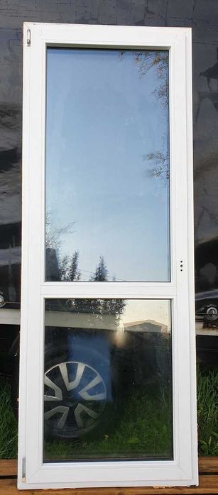 Drzwi dębowe zewnętrzne wejściowe dwuskrzydłowe drewniane rzeźbione