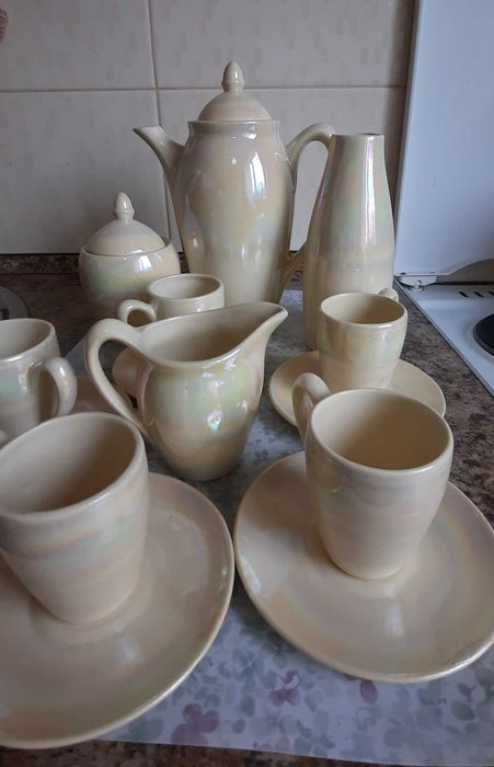 Кофейный перламутровый сервиз, СССР. Состояние отличное