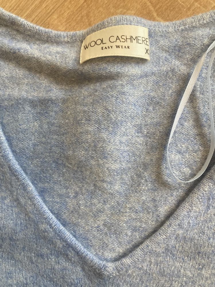 Camisola cashmere azul claro