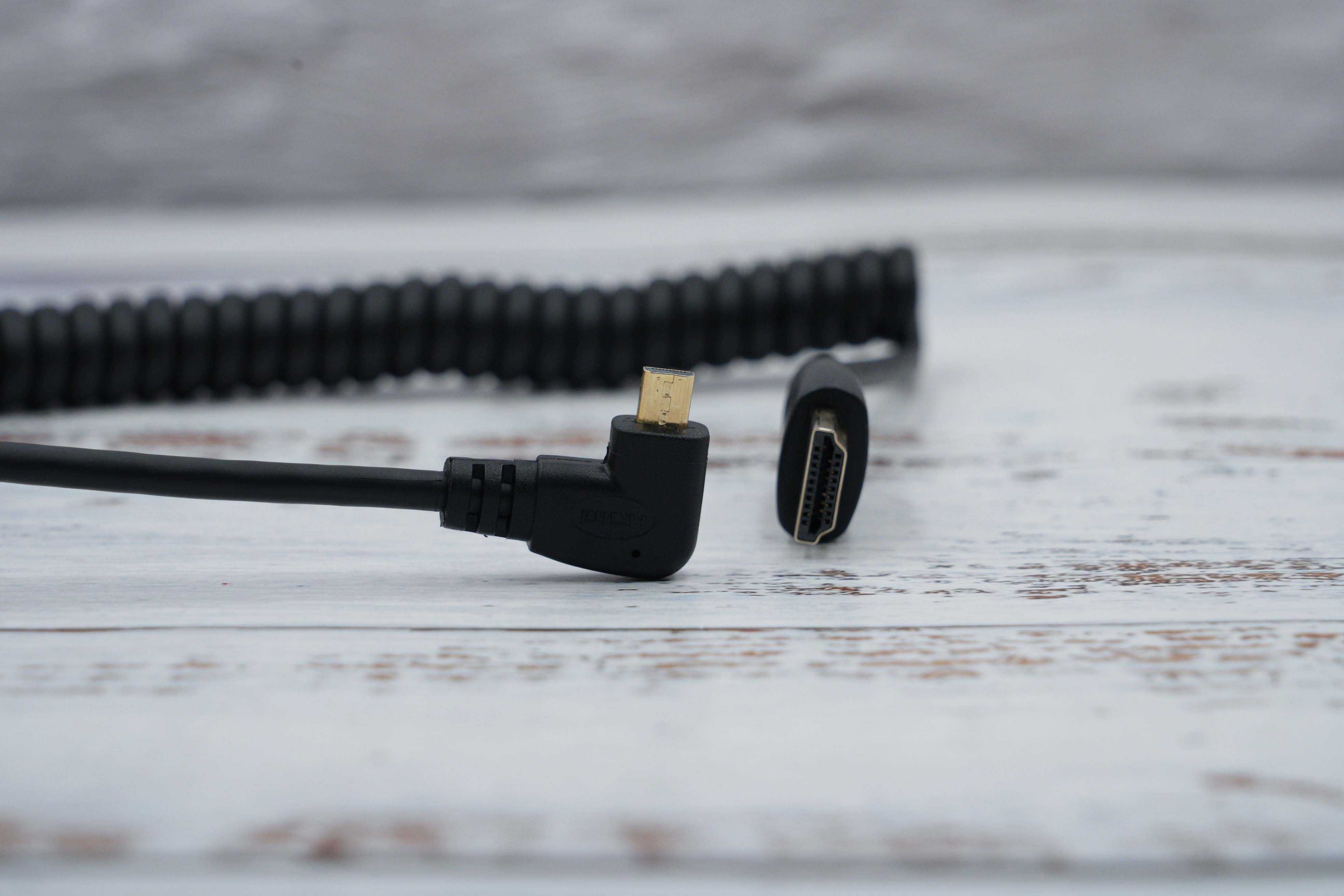 Кабель HDMI - micro HDMI, правый угловой (50-150см)