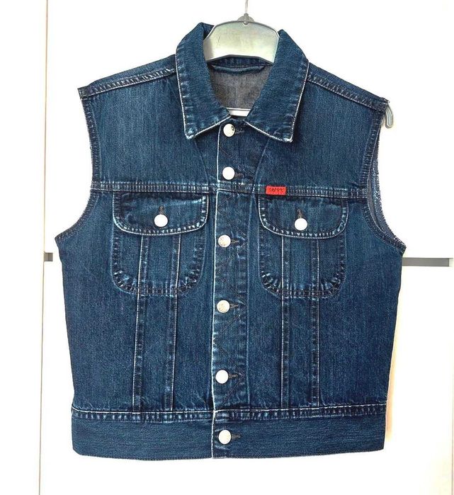 Kamizelka M 38 jeansowa granatowa katana bezrękawnik