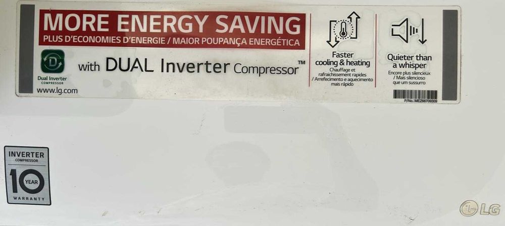 Ar Condicionado LG Dual Inverter 14000 BTU – unidade interna e externa