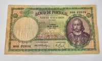 Nota 20 escudos antiga 1951