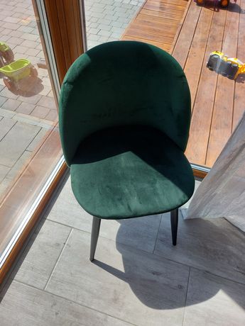 Krzesła tapicerowane butelkowa zieleń