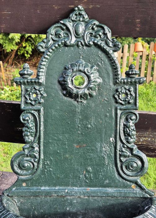 Ogród Bassena umywalka fontanna ogrodowa ścienna zlew aluminium