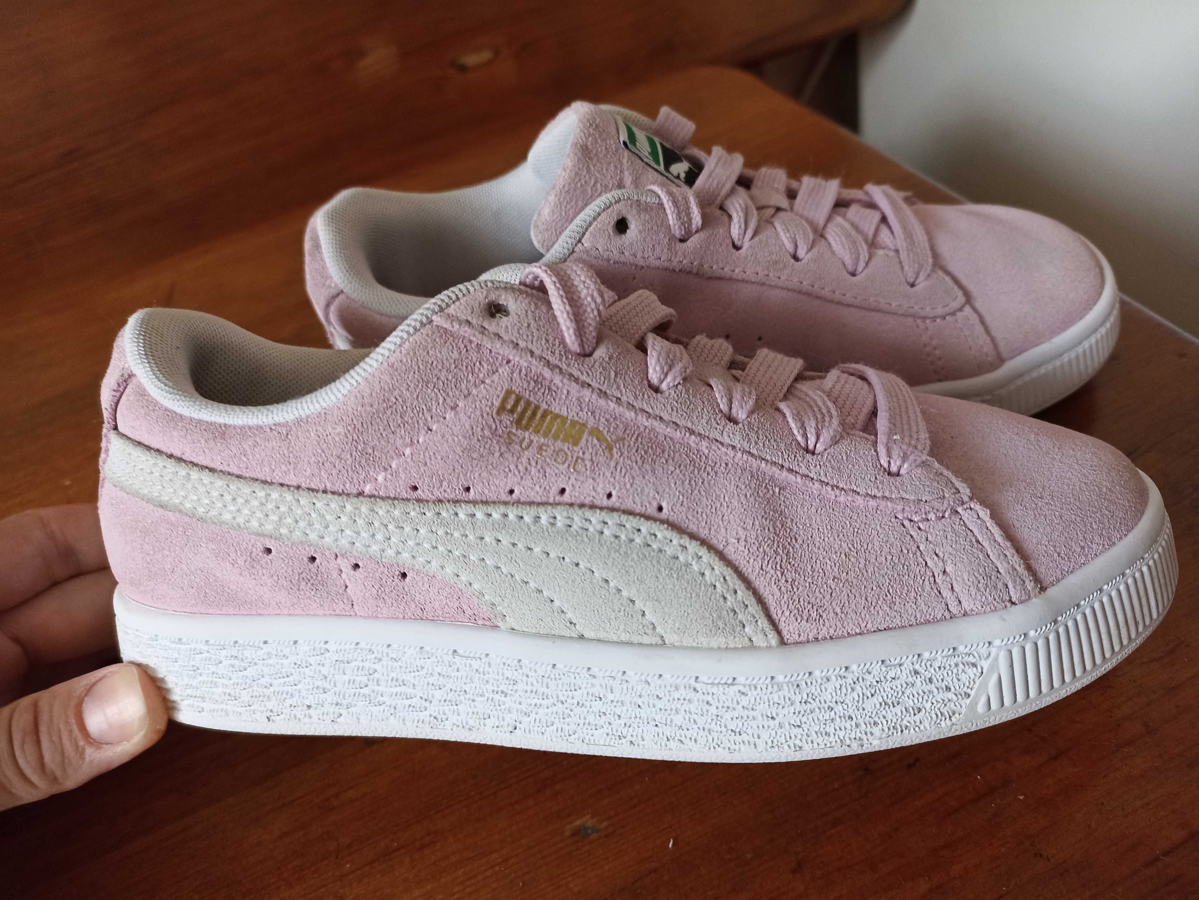 Дитячі замшеві рожеві кеди для дівчаток Puma Suede XL 34 розмір 21 см