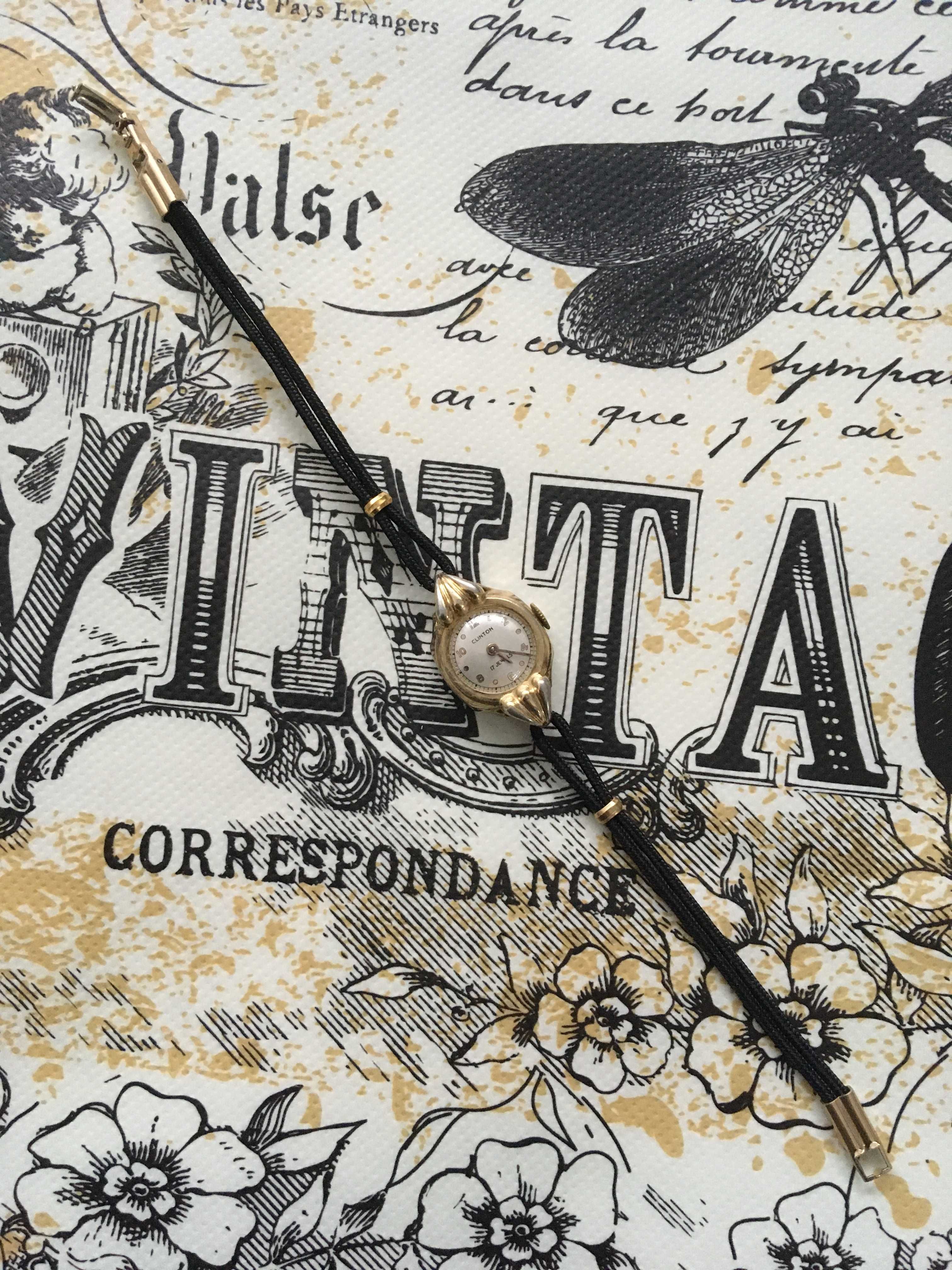 Kolekcjonerski zegarek damski vintage CLINTON 17j Swiss
