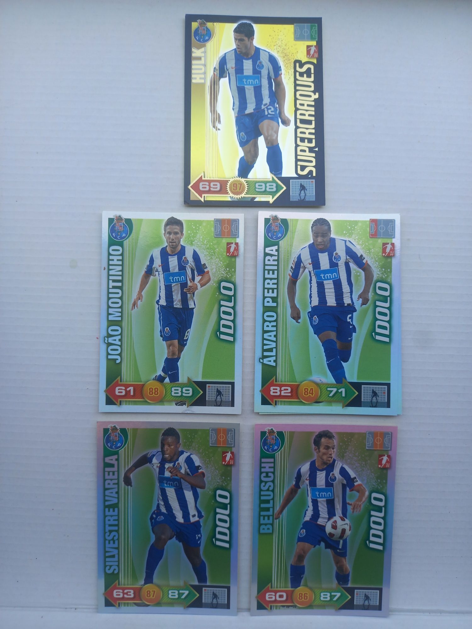5 cartas/ cromos/ fc Porto adrenalyn xl 2010-11