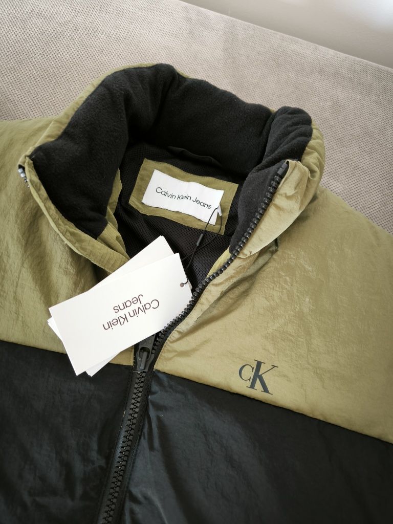 Nowa kurtka zimowa męska Calvin Klein Jeans rozmiar L Khaki