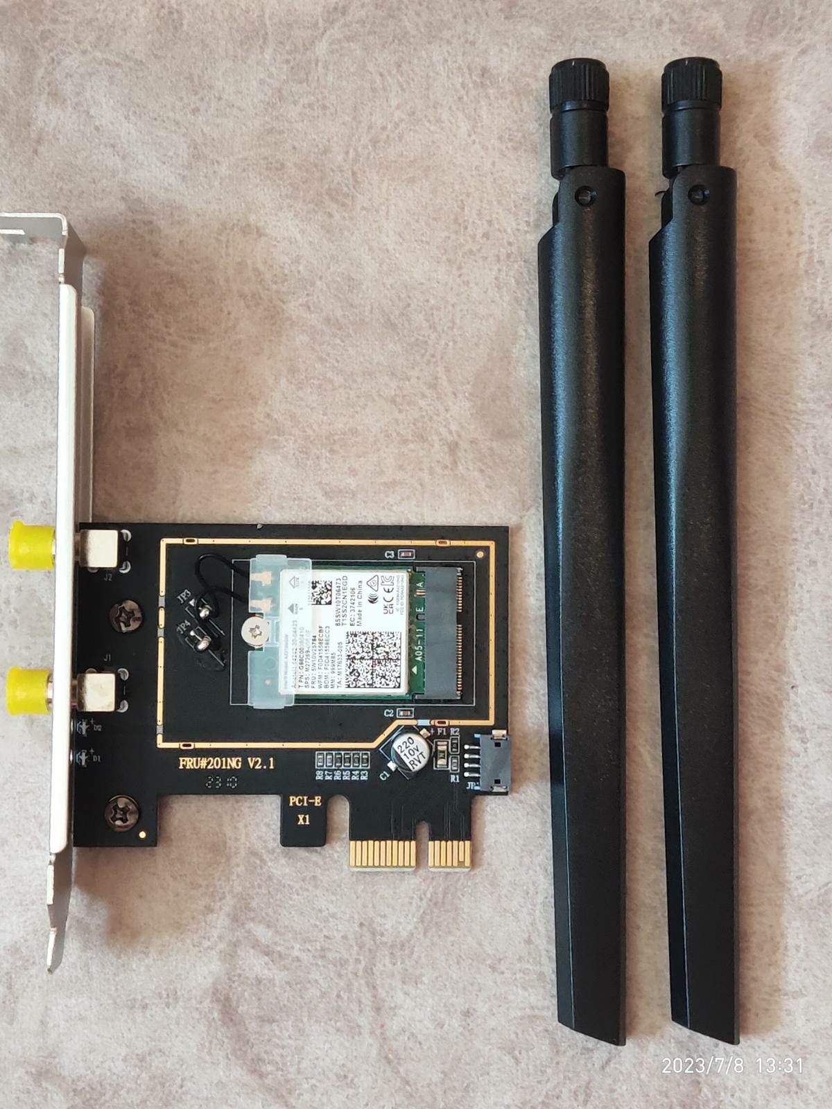 Wi-Fi модуль для ноутбука Intel AX210. Адаптер Wi-Fi 6. Wifi 5 ГГц AX