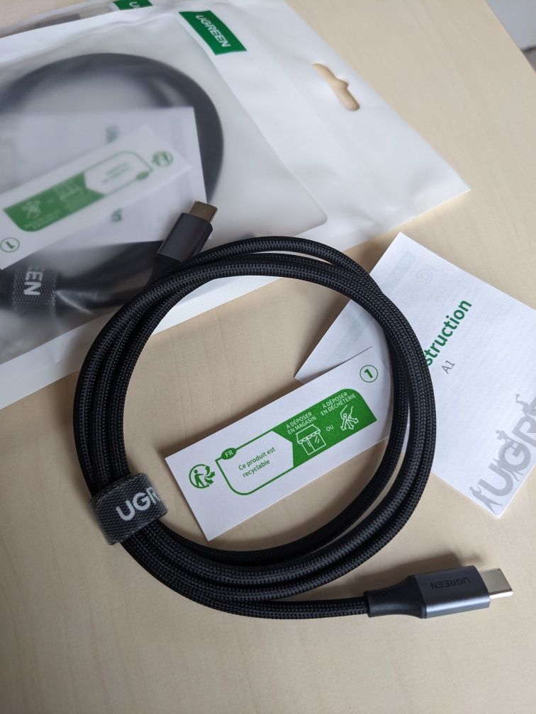 Кабель Ugreen 1m Type-C на Type-C на 240W