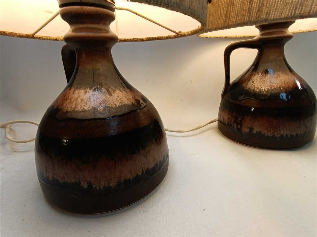 Lampy ceramiczne stojące EEA Leuchten, fat lava lata 70 Niemcy