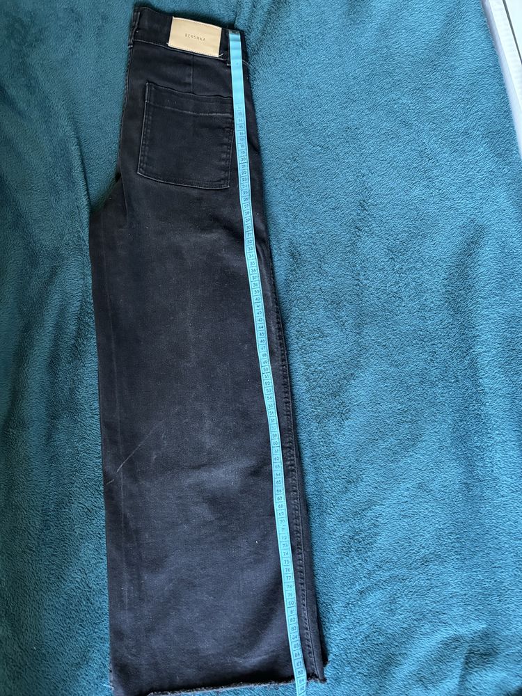 Czarne szerokie spodnie Bershka rozm.152
