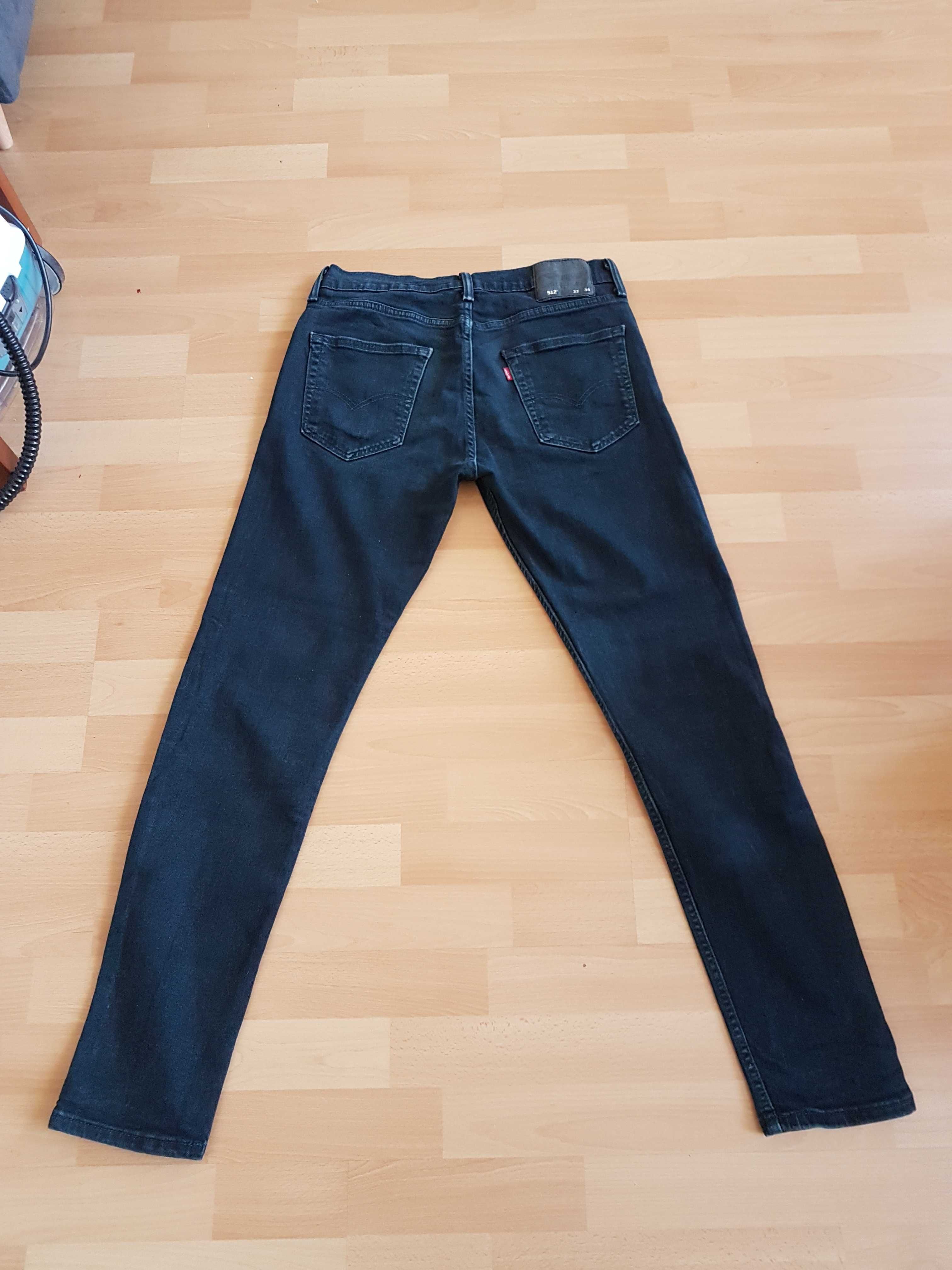 Levis 512 spodnie jeansowe męskie slim W33 L34 jeansy Levi's 33/34