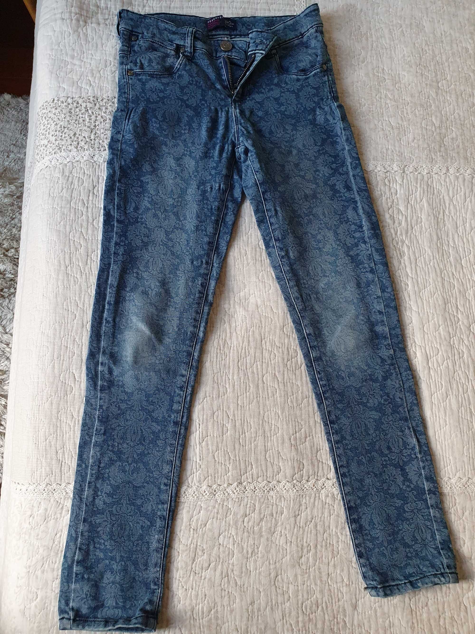 Jeansowe spodnie dziewczęce Reserved rozm.140