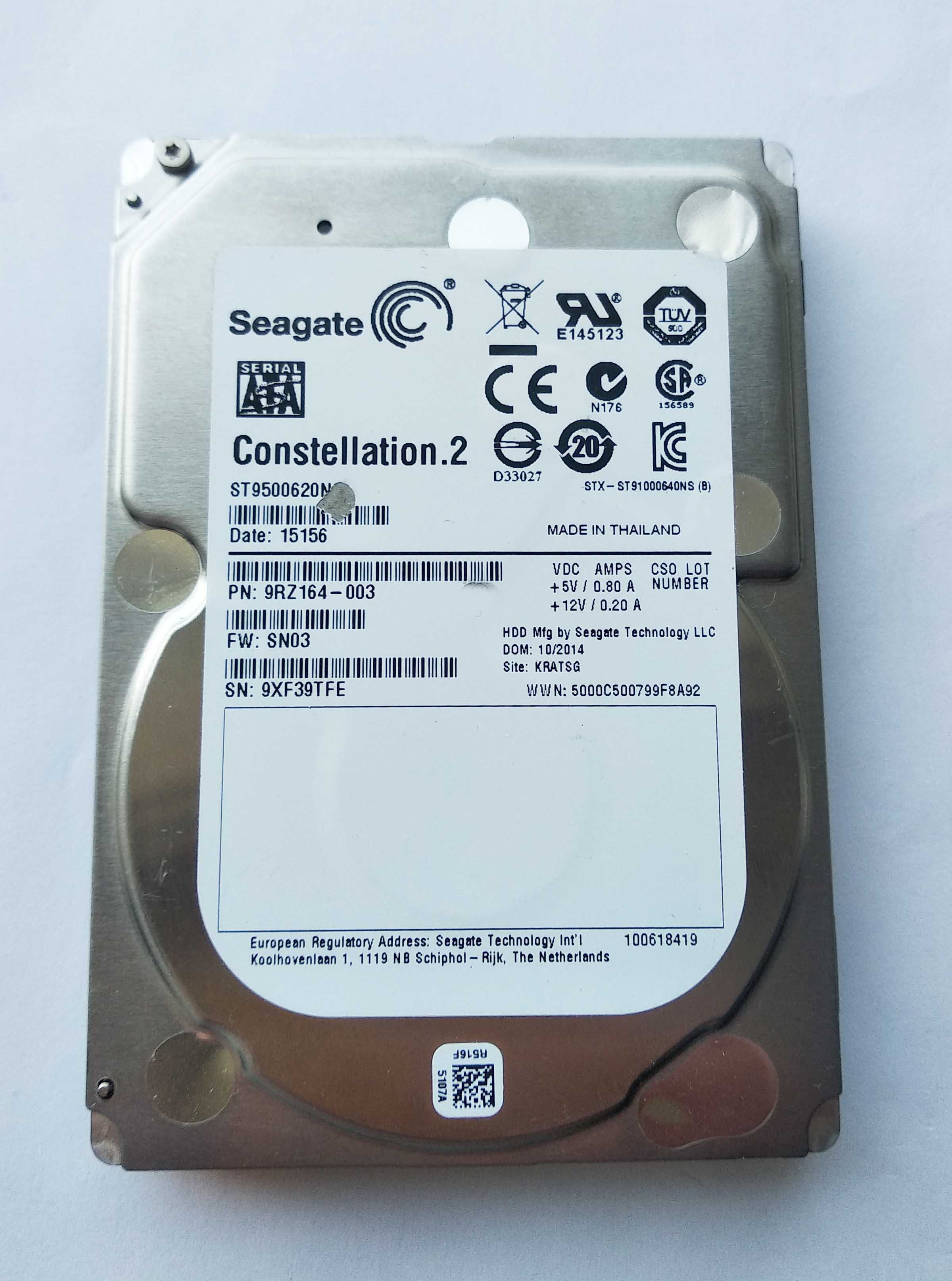 Seagate Constellation 500Gb SATA3 (для сервера) 2.5