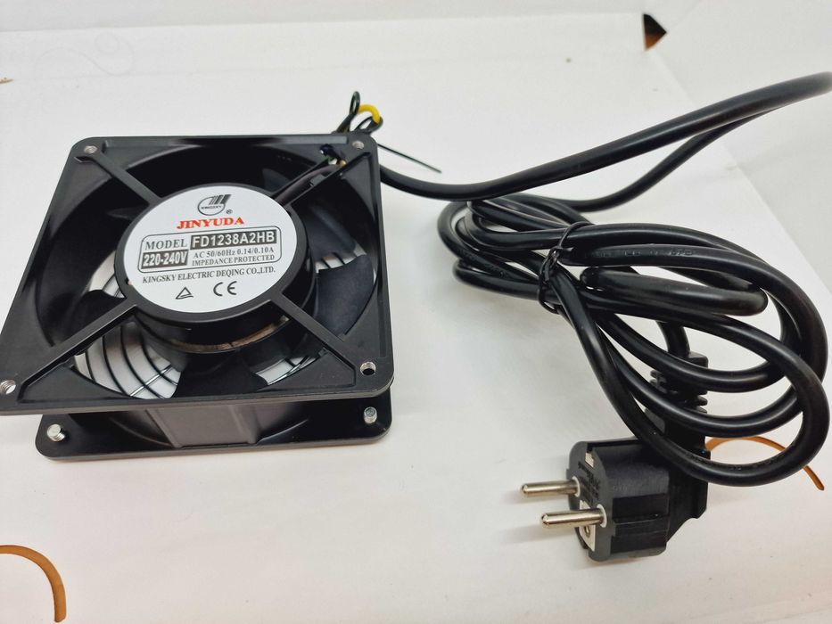 Wentylator osiowy marki Jinyuda, model FD1238A2HB 220-240v